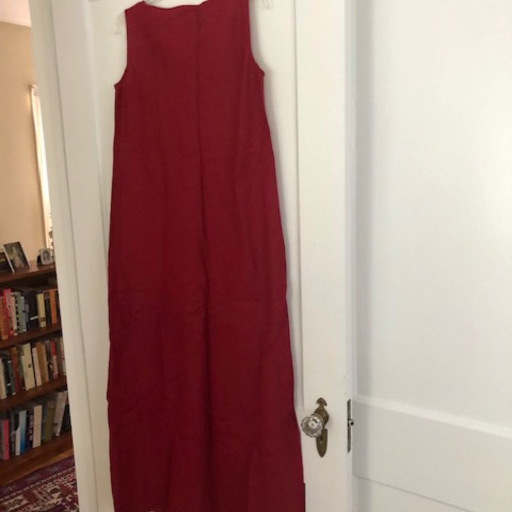 Eileen Fisher red linen dress